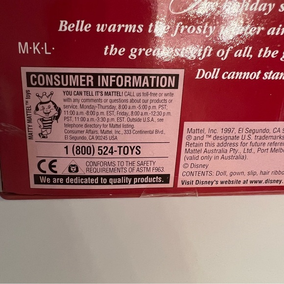 MATTEL DISNEY HOLIDAY PRINCESS BELLE - Picture 8 of 10